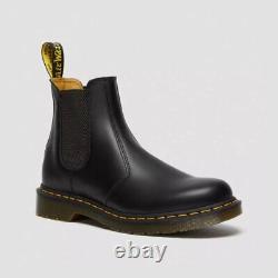 Dr. Martens Women's 2976 Yellow Stitch Black Smooth US Sizes 8, 9, 10 NWB