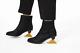 Fakui? Flei Triangle Heel Boots Black X Yellow