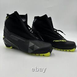 FISCHER RC5 Classic Nordic Ski Black/Yellow Boots Size 39EU/7US M/8US W -NEW