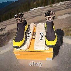 Fendi BLACK YELLOW mens size 10.5 shoe