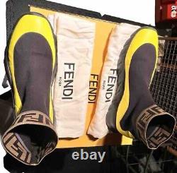 Fendi BLACK YELLOW mens size 10.5 shoe