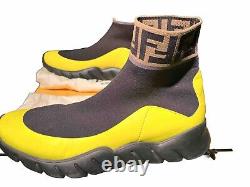 Fendi BLACK YELLOW mens size 10.5 shoe