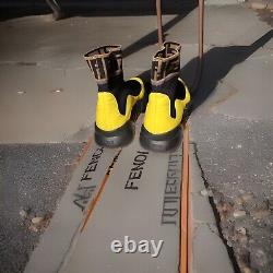 Fendi BLACK YELLOW mens size 10.5 shoe