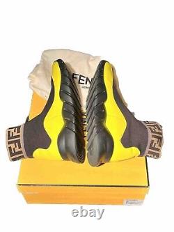 Fendi BLACK YELLOW mens size 10.5 shoe