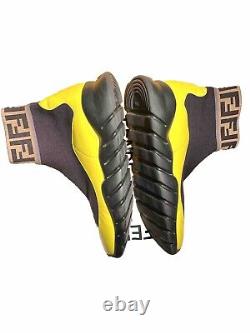 Fendi BLACK YELLOW mens size 10.5 shoe