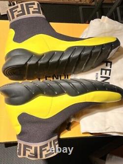 Fendi BLACK YELLOW mens size 10.5 shoe