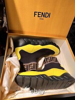 Fendi BLACK YELLOW mens size 10.5 shoe