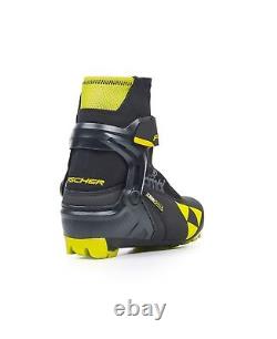 Fischer Jr Combi Kid's Cross Country Ski Boots, Black/Yellow, K35 MY24