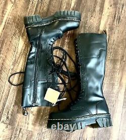 Free People Dr Martens Audrick Tall Leather Boot Laces Knee High Black 41/9 NEW