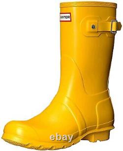 HUNTER WOMEN ORIGINAL SHORT MATTE Rain Boots Yellow Matte New