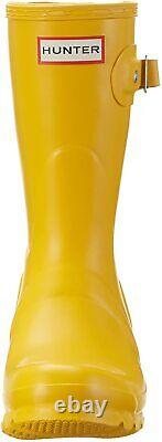 HUNTER WOMEN ORIGINAL SHORT MATTE Rain Boots Yellow Matte New