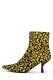 Jeffrey Campbell Egny Yellow Black Cheetah Leather Kitten Heel Bootie 8