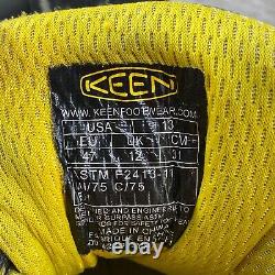 KEEN Utility Pittsburgh Yellow Black Leather Waterproof Steel Toe Work Boots 13
