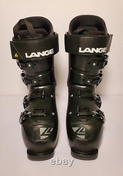 LANGE RX 130LV SIZE 27-27.5 SKI BOOTS BLACK YELLOW GREAT CONDITION with SWIX BAG