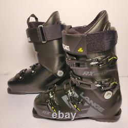 LANGE RX 130LV SIZE 27-27.5 SKI BOOTS BLACK YELLOW GREAT CONDITION with SWIX BAG