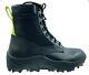 Mcm Men's Black Leather Reflective Patch Boots Withyellow Pull Mex 9amm83 Bk Sz 41