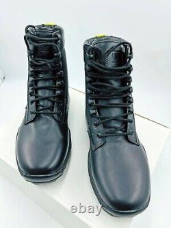 MCM Men's Black Leather Reflective Patch Boots withYellow Pull MEX 9AMM83 BK sz 41