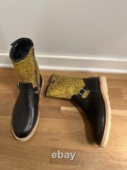 MNS 11 Leather Black/Yellow Two Thousand Never Mason Boots Made In The USA