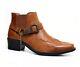 Men Ankle Boots Boots Thick Belt Buckle Boots Cowboy Shoes Men