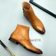 Men's Real Cow Leather Chelsea Boots Shoes Zip Formal Pointy Toe Business Chic L