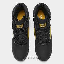 Men's Timberland 6-Inch Field Boots Black Yellow Nubuck A29HU 001