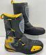 Men's Timberland Motorcycle Riding Boots Size 10m Black Yellow Discontinued Used