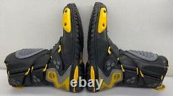 Men's Timberland Motorcycle Riding Boots Size 10M Black Yellow Discontinued USED