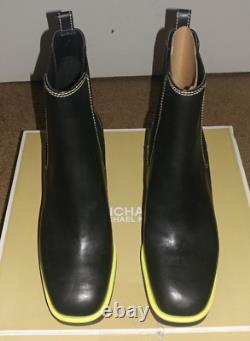 Michael Kors Keisha Leather Chunky Heel Chelsea Booties Women's Size 9M- NEW