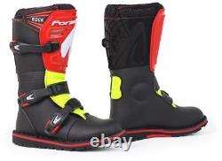 Motorcycle Boots Trial Forma ROCK Black/Red/Yellow Fluo