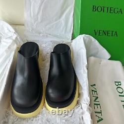 NEW Bottega Veneta Women's Flash Mules Leather Black Yellow Multicolor Sz 40.5