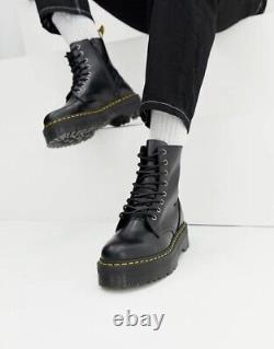 NIB Dr. Martens Jadon Ankle-High Polished Smooth Leather 8-Eye Boot 15265001