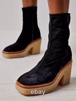 New Free People Gigi Ankle Boot Size 6.5 MSRP $228 Suede black