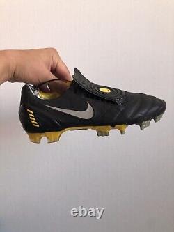 Nike Total 90 Laser Elite FG Black Yellow Football Cleats Boots US7.5 UK6.5