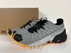 Salomon Speedcross 5 GTX GoreTex H2OPROOF Grey Black Yellow Trail Running Hiking