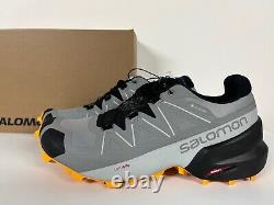 Salomon Speedcross 5 GTX GoreTex H2OPROOF Grey Black Yellow Trail Running Hiking