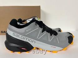 Salomon Speedcross 5 GTX GoreTex H2OPROOF Grey Black Yellow Trail Running Hiking