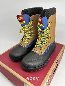 Size 10.5 Vans Standard Zip MTE Boots Brown Black Snow Boots Brown Black Yellow