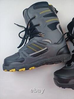 Ski-Doo BRP Snowmobile Holeshot Boots Size 12 Lace up Black Yellow Reflective