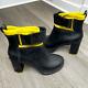 Sorel Women's Medina Lll Ankle Rain Boots Yellow And Black Size 9