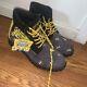 Spongebob Squarepants Paint Splatter Boots Black & Yellow Men's Size 8