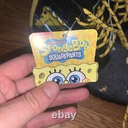 Spongebob Squarepants Paint Splatter Boots Black & Yellow Men's Size 8