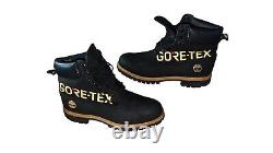 TIMBERLAND Limited Edition Men's 6 X PREMIUM GORE-TEX BOOTS Black Yellow Sz 10