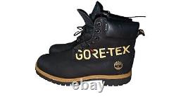 TIMBERLAND Limited Edition Men's 6 X PREMIUM GORE-TEX BOOTS Black Yellow Sz 10