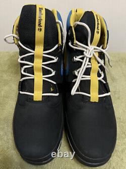 Timberland Waterproof Men's Euro Hiker Black Nubuck/Yellow TB0A2AME001 Size 12