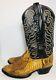 Tony Lama Snakeskin Leather Cowboy Boots 8 D Made In Usa