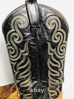 Tony Lama Snakeskin Leather Cowboy Boots 8 D Made In USA