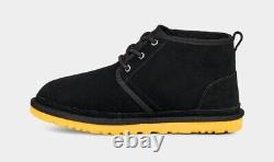 UGG Neumel Leather Men's Low Chukka Ankle Boots (Black/Yellow) Size 13