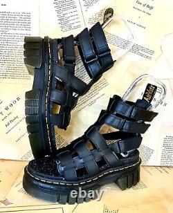Urban Outfitters Dr Martens Ricki Gladiator Sandal Platform Black 41/9 NEW