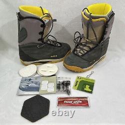 Vintage Burton Freestyle Snowboard Soft Boots Charcoal Black & Yellow Men's 11