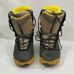 Vintage Burton Freestyle Snowboard Soft Boots Charcoal Black & Yellow Men's 11